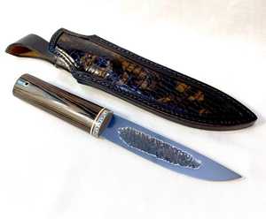 Hunting Knife With Wood Handle Drop Point Blade Carbon Steel Straight Edge <b>Leather</b> Sheath Outdoor Survival <b>Tool</b> - Product Image 2