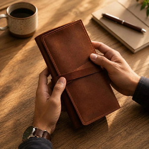 Estuche de Cuero Genuino para Pinceles de Artista, Organizador de Herramientas de Pintura de Acuarela, Estuche de Accesorios para Artista Hecho a Mano, Venta al por Mayor del Fabricante - Product Image 2