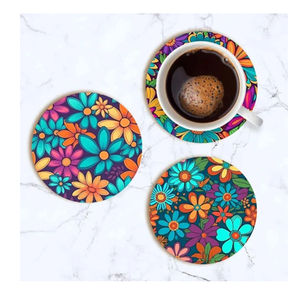 Exclusive Design Wooden <b>Enamel</b> Printed Wooden Coaster Set With holder Table Organizer Placemats For <b>Cups</b> & Glasses - Product Image 2
