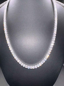 Moissanite Tennis <b>Necklace</b> Womens Iced Out Silver Chain Luxury Bridal Jewelry Sparkling <b>Statement</b> <b>Necklace</b> Gift - Product Image 6