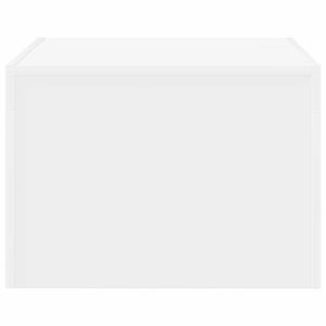 Tavolino da caffè in legno ingegnerizzato bianco, dimensioni 19,7 x 19,7 x 13,8 pollici - Product Image 6