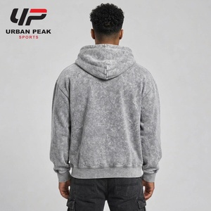 Sudadera con capucha Premium para hombre con lavado ácido, textura distintiva de lavado mármol y estilo contemporáneo para colecciones de ropa de moda. - Product Image 3