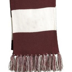 Écharpe en tricot rayée en acrylique longue et frangée, style sororité grecque, pour spectateur, fan de l'équipe, hiver, collection Premium Sport Tek - Product Image 3