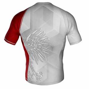 เสื้อรัดกล้ามเนื้อแขนสั้นสำหรับผู้ชาย MMA BJJ ฝึกซ้อม ระบายอากาศได้ดี น้ำหนักเบา ทนทาน ผ้าถัก 220 กรัม ผสมสแปนเด็กซ์/โพลีเอสเตอร์ด้านหน้า - Product Image 2