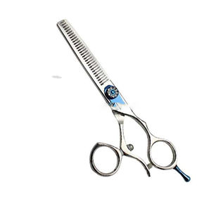 Ciseaux de barbier en acier inoxydable avec poignée pivotante et lame de rasoir - Product Image 2