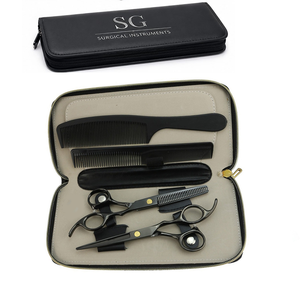Kit d'outils de coiffure professionnels pour salon de barbier, ciseaux de coiffure à effiler très demandés avec manche en acier inoxydable, type beauté - Product Image 2