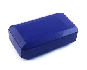 5000 Ct Lapis Lazuli chauffé, cabochon facetté taille émeraude octogonale, pierre précieuse naturelle en vrac, vente en gros, fourniture de bijoux - Product Image 2