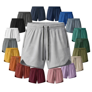 Shorts de sport en polyester à séchage rapide, respirants, pour la course à pied, la gym, l'entraînement, avec taille élastique et logo personnalisé. - Product Image 1