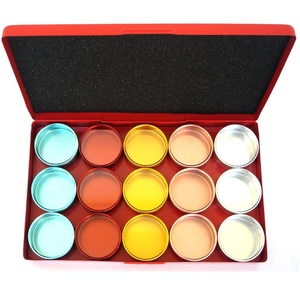 Ensemble de filtres ronds en plastique pour tester les pierres précieuses, pour outils d'identification de bijoux, dans un étui rouge SUNTOOLS/STIPL, boîte avec revêtement en poudre - Product Image 1