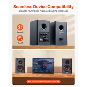 Attivo 20W X2 Bluetooth coassiale Stereo Bookshelf Monitor da Studio altoparlanti alimentati - Product Image 4