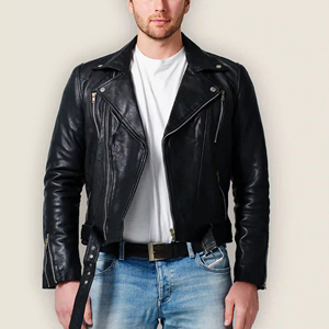 Chaqueta de Motocicleta de Invierno de Alta Calidad en Oferta, Unisex, de Piel de Oveja Auténtica, con Logotipo en la Parte Delantera, Cuello Plegable, Manga Regular, Diseño de Lobo - Product Image 6