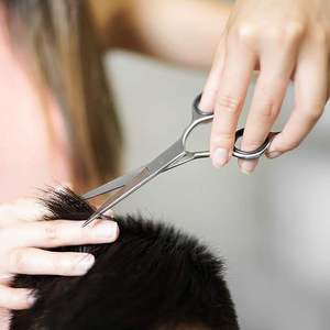 Professional Barber Scissors Stainless Steel Blades <b>Long</b> <b>Handle</b> Right-Handed Hair Cutting Thinning <b>Shears</b> 6 Inch Safety Scissors - Product Image 2