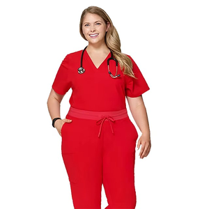 Comfortable Stylish New Design Unisex Nurse <b>Tops</b> Hospital Uniform Scrub Suits Woven Spandex/Polyester Medical Clothing Hospital - Product Image 1