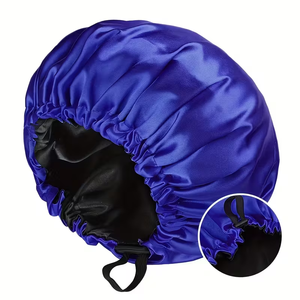 Purple Satin <b>Bonnet</b> for Women Adjustable Shower Cap Home Use Four Seasons Casual Style Adult Size 56-58CM - Product Image 3