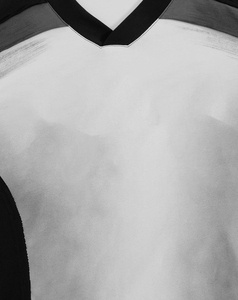 เสื้อยืดคอกว้างทรงโอเวอร์ไซส์สำหรับผู้ชาย แขนสั้น ความยาวครอป แต่งขอบตัดสี สไตล์สปอร์ต ผ้าถักโพลีเอสเตอร์ 100% - Product Image 4