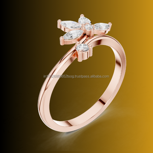 กล่องเครื่องประดับ14K แหวนเพชรโมอิสฮาโลสีทองแท้เครื่องประดับที่ดี - Product Image 1