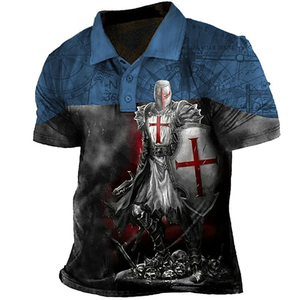 Camisa de Caballero con Estampado Completo para Hombre, Cuello Camisero, Manga Corta, Transpirable, Corte Regular, para Todas las Temporadas, Nombre del Equipo Personalizado, Disponible 100% - Product Image 6