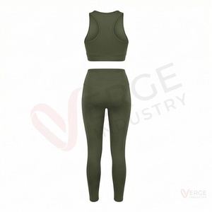 Ropa Deportiva Femenina, Leggings de Yoga, Sujetador Deportivo Acolchado, Sin Costuras, Push-Up, Ropa Deportiva para Adultos, Conjunto de Entrenamiento - Product Image 2