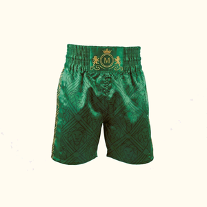 Shorts de boxe Muay Thai pour hommes, vêtements de combat MMA, logo en relief, broderie en chaîne, polyester durable, coupe régulière, taille adulte - Product Image 3