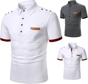 High Quality Men's Shirt Solid Short Sleeve Modern Fit Design 100% Polyester Knitted Anti-Wrinkle Pocket Factory Direct - Product Image 6