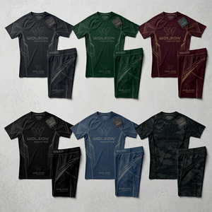 Vêtements de sport modernes à compression pour hommes, chemise d'entraînement à séchage rapide et short de fitness pour les séances d'entraînement sportif en salle de sport. - Product Image 3