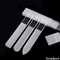 Limes à ongles en verre nano double face transparentes et lavables pour manucure et pédicure, personnalisables par impression laser, pour le soin des ongles naturels
