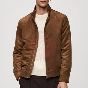 Classic Style Casual Winter <b>Suede</b> <b>Leather</b> <b>Jacket</b> Stand Front Eco-Friendly Durable Comfortable Construction Suitable for Daily - Product Image 3