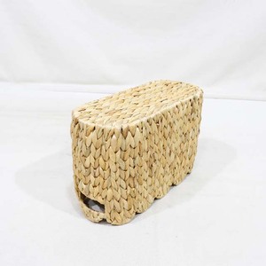 Hot Selling Natural Water Hyacinth <b>Straw</b> Rectangle Storage <b>Basket</b> Beige Color Rustic Organizer for Home Use - Product Image 6