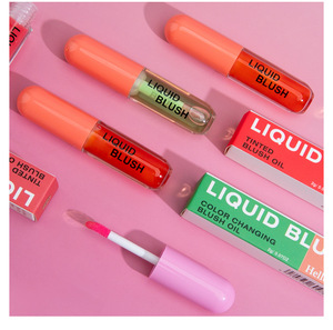 PH สีเขียวสีชมพูของเหลวบลัชเปลี่ยนสีบลัชน้ํามันริมฝีปากของเหลว - Product Image 1