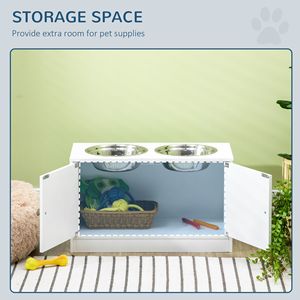 Grande Ciotola Bianca da 44L per Alimenti per Animali Domestici con Supporto Rialzato Facile da Pulire - Product Image 5