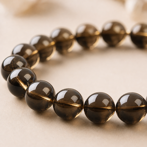 Natural Smoky Quartz 8mm Round Gemstone Stretch <b>Bracelet</b> <b>Crystal</b> Beaded <b>Bracelet</b> Wholesale Supply - Product Image 3