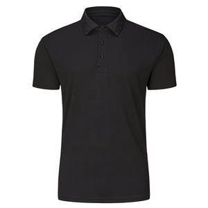 Camisas de Golf Blancas de Manga Corta para Hombre, 100% Poliéster, Corte Regular, Color Sólido Informal, Transpirables, Tejidas, con Logotipo Frontal - Product Image 2