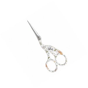 Safari Animal Print Crane Style Embroidery <b>Scissors</b> 4.5 Inches Stainless Steel Sharp Tip <b>Sewing</b> Needlepoint <b>Scissors</b> - Product Image 4