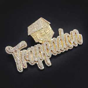 จี้เงินแท้ 925 ชุบโรเดียม ประดับโมอิสซาไนต์ทรงกลม 3 กะรัต  สามารถสลักชื่อได้  ดีไซน์ทันสมัย - Product Image 2