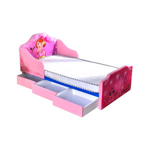 Cama para Niños Pequeños con Estructura de Hierro Sólido, Tapizada en Cuero PU, Cama Individual para 1-3 Años, Moderna, Ecológica y Duradera, para Dormitorio, Escuela u Hospital - Product Image 4
