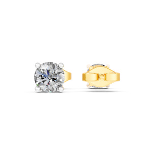 Pendientes de Oro Sólido de 14K, 9K, 10K y 18K con Diamantes de Laboratorio, Certificados por IGI, RJC, ODM, OEM, Fabricante de Joyería Fina Ética, Venta al por Mayor EA501871 - Product Image 3
