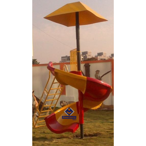 FIBRECRAFTS SP1 Équipement de jeu extérieur, toboggan en spirale avec toit pour jardins, capacité de 100 à 500 kg - Product Image 4