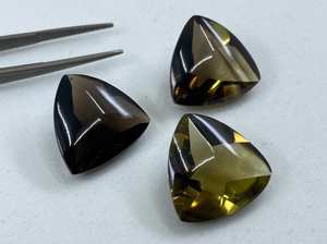 Cuarzo Ahumado Calibrado de 20mm con Corte Trillón, Lote de Gemas Sueltas Naturales para Joyería - Product Image 2
