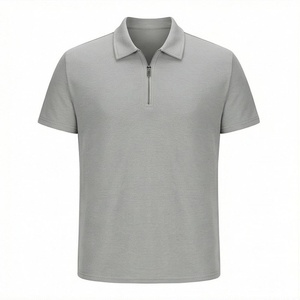 Polo pour homme avec logo personnalisé, respirant, en coton, fermeture éclair, manches courtes, décontracté, athlétique, golf, vêtements de sport d'extérieur, vêtements de sport - Product Image 1