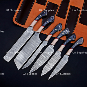 Ensemble de couteaux de cuisine de style moderne, 6 pièces, couteaux de chef professionnels, OEM ODM, poignée personnalisée, étiquette privée, vente en gros - Product Image 6