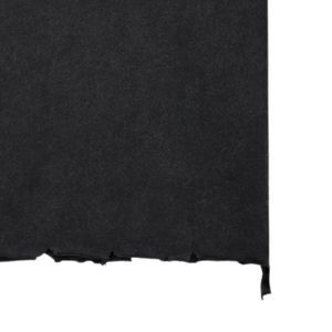 <b>Black</b> Color <b>Cropped</b> T Shirt <b>Short</b> <b>Sleeve</b> Crew Neck Distressed Raw Hem Casual Streetwear <b>Top</b> With <b>Black</b> Hill Sports Logo Fashion - Product Image 4