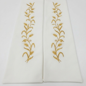 Estola de clérigo blanca bordada, vestimenta litúrgica cristiana para sacerdote, escapulario de tela personalizado para iglesia - Product Image 5