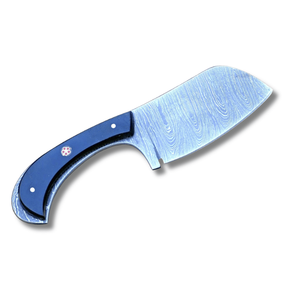 Cuchillo Mini Cleaver de Damasco Hecho a Mano con Hoja Recta y Punta Caída, Mango de Madera y Cuerno, Personalización ODM por TARJ ENTERPRISES - Product Image 1