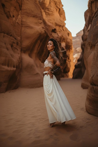 Falda Maxi Hippie para Festival, de Gasa de Algodón Orgánico, con Volantes, Larga y Fluida, Estilo Bohemio, para la Playa, Regalo para Ella - Product Image 3