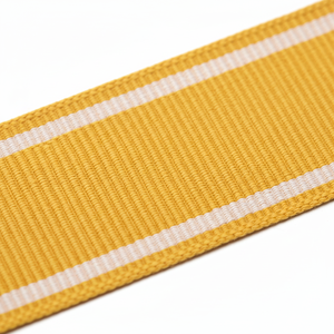 Ruban de Médaille en Soie Moiré Jaune de Haute Qualité avec Marquage d'Eau, Fabricant de Rubans de Récompense pour Uniformes de Service - Product Image 2