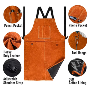 Handmade Breathable Comfortable Unisex Apron with Tool Pockets Versatile Customized Logo Printed for Crafters and Artisans - Product Image 3