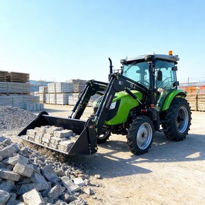 Tracteur agricole à quatre roues motrices de 90 CV (modèle avec chargeur frontal + cabine climatisée) - Product Image 2