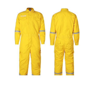 Combinaison de travail réfléchissante pour hommes, en coton, ignifuge, haute visibilité, uniforme de sécurité, options de couleurs bleu, jaune, rouge - Product Image 6