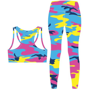 Ensemble de yoga côtelé sans couture pour femmes, vente en gros personnalisée, short taille haute et soutien-gorge de sport, tenue de fitness premium extensible pour la gym - Product Image 5