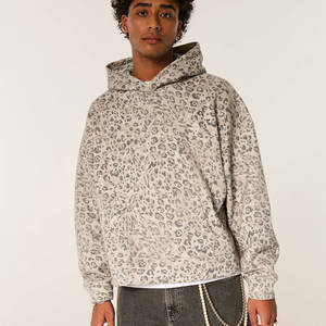 Sudaderas con Capucha para Hombre, Fabricadas a Medida, de Felpa Lavada, Estampado de Leopardo, Productos Casuales a Precio Económico - Product Image 2